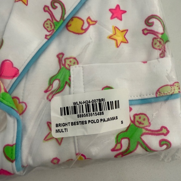 Roller Rabbit Bright Besties Pajama 2 Piece Polo Short Sleeve Shorts Set NWT - Picture 2 of 3